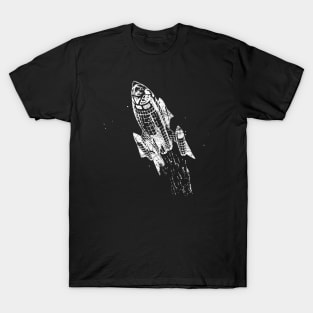 Science Fiction Retro Rocket T-Shirt